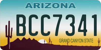 AZ license plate BCC7341