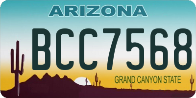 AZ license plate BCC7568