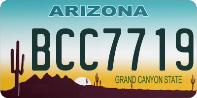 AZ license plate BCC7719