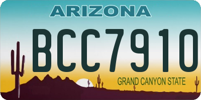 AZ license plate BCC7910