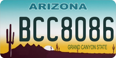 AZ license plate BCC8086