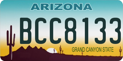 AZ license plate BCC8133