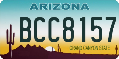 AZ license plate BCC8157