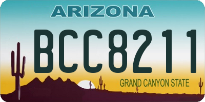 AZ license plate BCC8211