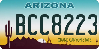 AZ license plate BCC8223