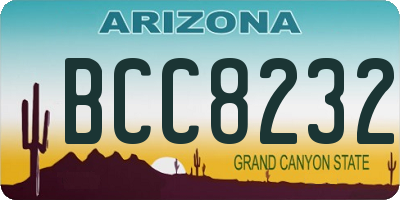 AZ license plate BCC8232