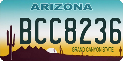 AZ license plate BCC8236