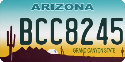 AZ license plate BCC8245