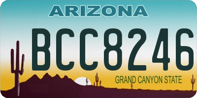 AZ license plate BCC8246