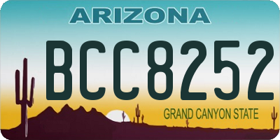 AZ license plate BCC8252