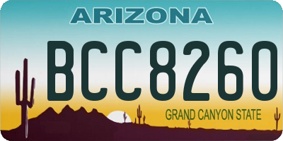 AZ license plate BCC8260