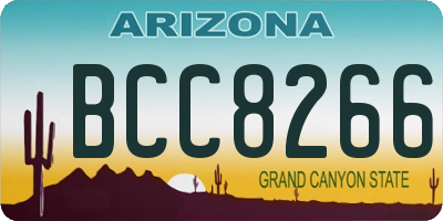 AZ license plate BCC8266