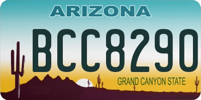 AZ license plate BCC8290