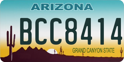 AZ license plate BCC8414