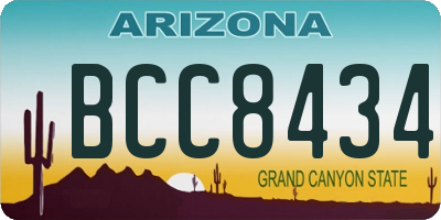 AZ license plate BCC8434