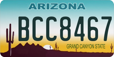 AZ license plate BCC8467