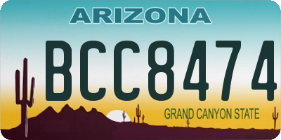 AZ license plate BCC8474