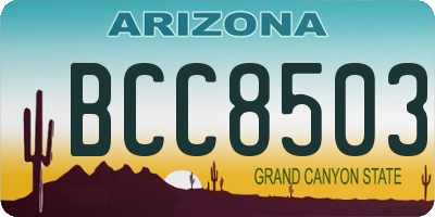 AZ license plate BCC8503