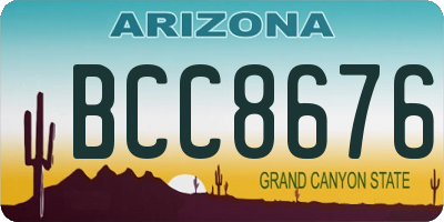 AZ license plate BCC8676