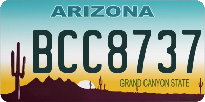 AZ license plate BCC8737