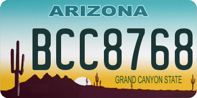 AZ license plate BCC8768