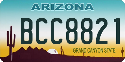 AZ license plate BCC8821