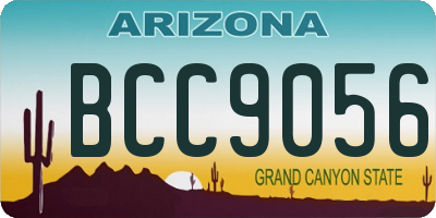 AZ license plate BCC9056