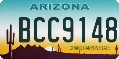 AZ license plate BCC9148