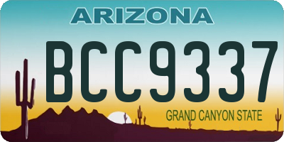 AZ license plate BCC9337