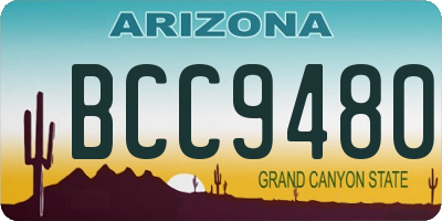 AZ license plate BCC9480