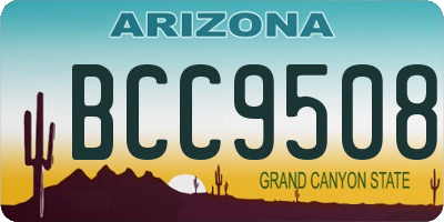 AZ license plate BCC9508