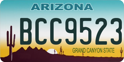 AZ license plate BCC9523