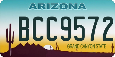 AZ license plate BCC9572