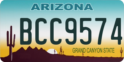 AZ license plate BCC9574