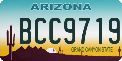 AZ license plate BCC9719