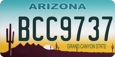 AZ license plate BCC9737