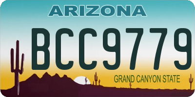 AZ license plate BCC9779