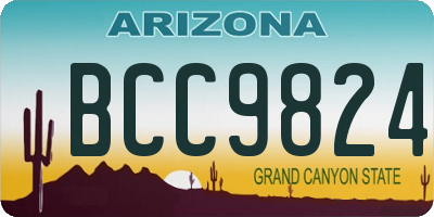 AZ license plate BCC9824