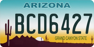 AZ license plate BCD6427