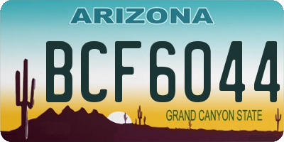 AZ license plate BCF6044