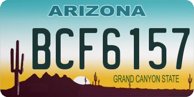 AZ license plate BCF6157