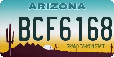 AZ license plate BCF6168