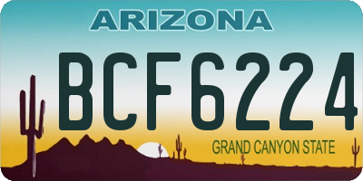 AZ license plate BCF6224