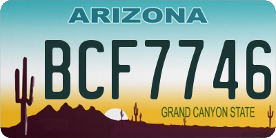 AZ license plate BCF7746