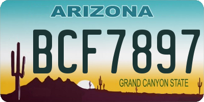 AZ license plate BCF7897