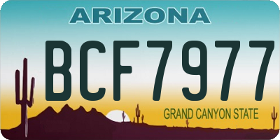 AZ license plate BCF7977