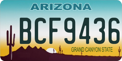 AZ license plate BCF9436