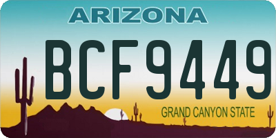 AZ license plate BCF9449