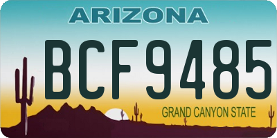 AZ license plate BCF9485