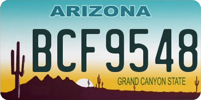 AZ license plate BCF9548